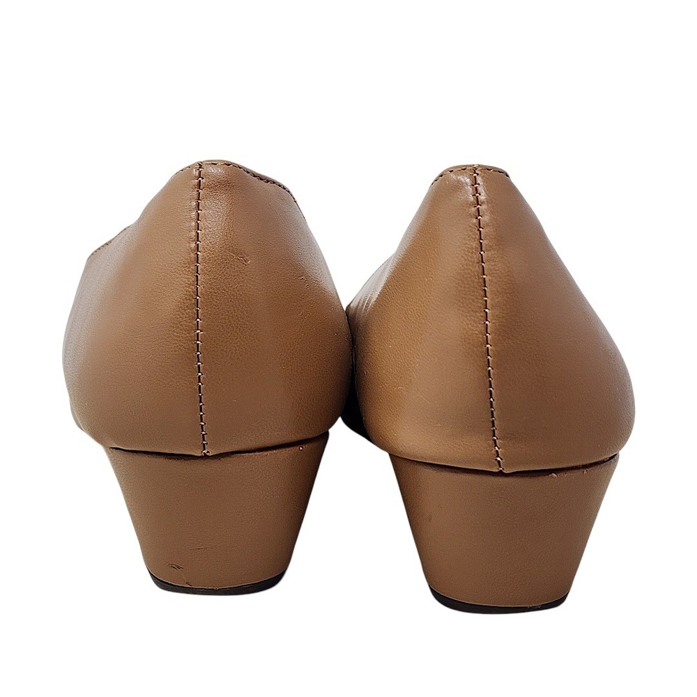 Adrienne Vittadini Palmer‎ Wedge Pumps 8.5M Womens Tan Beige Minimalist Neutral - Picture 5 of 14